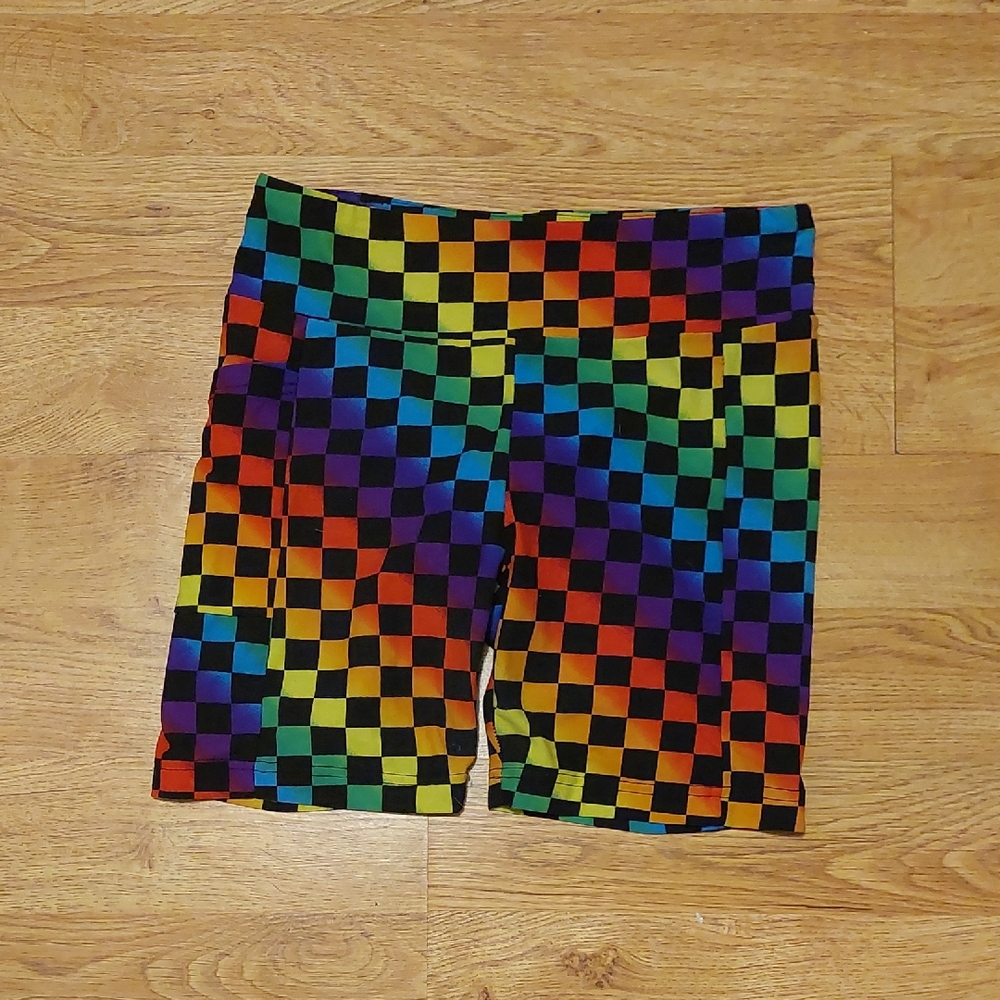 No Boundaries Multicolor Checkered Capris